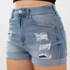 JEANS Shortsit Ja Caprit>Wax Jean Gida farkkushortsit light blue