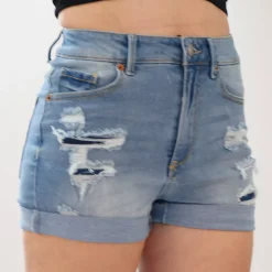 JEANS Shortsit Ja Caprit></noscript>Wax Jean Gida farkkushortsit light blue