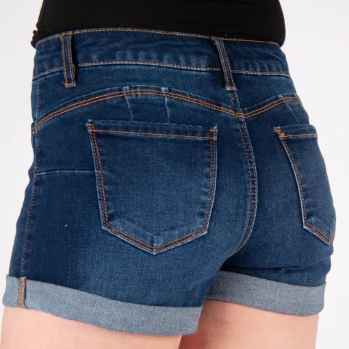 JEANS Shortsit Ja Caprit>Wax Jean Greta Push Up farkkushortsit t.sininen