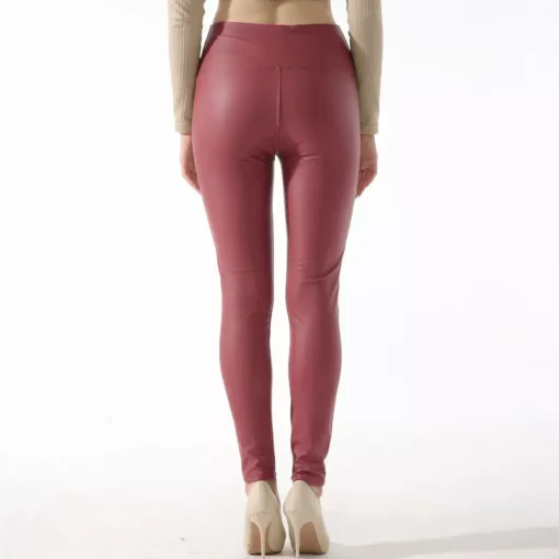JEANS Leggingsit>Willow leatherlook leggingsit burgundi