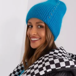 JEANS Talvipäähineet>Wool Fashion neulepipo strasseilla turkoosi