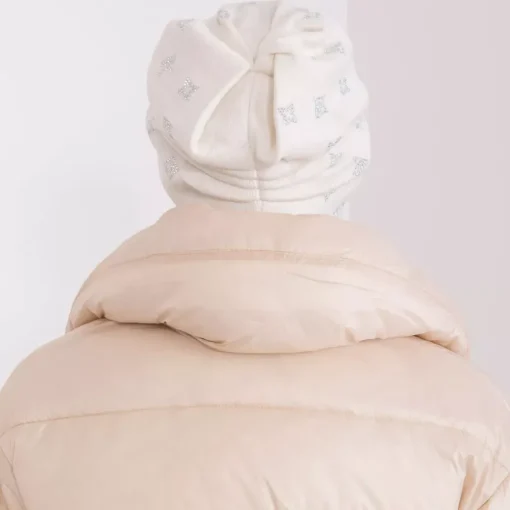JEANS Talvipäähineet>Wool Fashion neulepipo strasseilla valkoinen