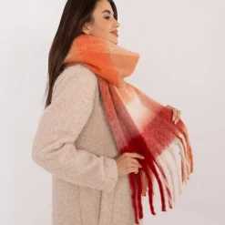 JEANS Huivit Ja Käsineet></noscript>Wool Fashion suuri kaulahuivi oranssi-punainen