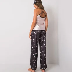 JEANS Alusvaatteet></noscript>Xsapienza 3-osainen yöasusetti roosa/musta