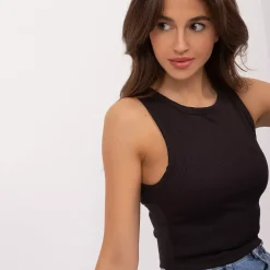 JEANS Lyhythihaiset Paidat Ja Topit>Your Red Lips Crop toppi musta