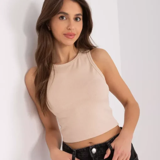 JEANS Lyhythihaiset Paidat Ja Topit>Your Red Lips Crop toppi beige