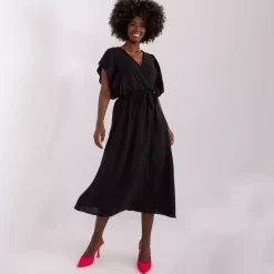 JEANS Midimekot>YS Fashion Laurelle mekko vyöllä musta