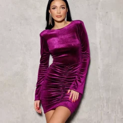 JEANS Minimekot>Zandra kimaltava samettimekko purppura