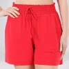 JEANS Shortsit Ja Caprit>Zenana Danna shortsit punainen