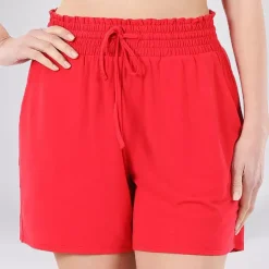 JEANS Shortsit Ja Caprit>Zenana Danna shortsit punainen